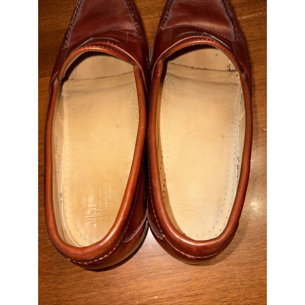 Allen Edmonds Cameron 42073 authentic burgundy leather penny loafers 9 C - Picture 4 of 7